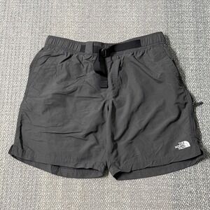 The North Face Class V Belted Nylon Trail Shorts Lined Flash Dry Gray Mens Large